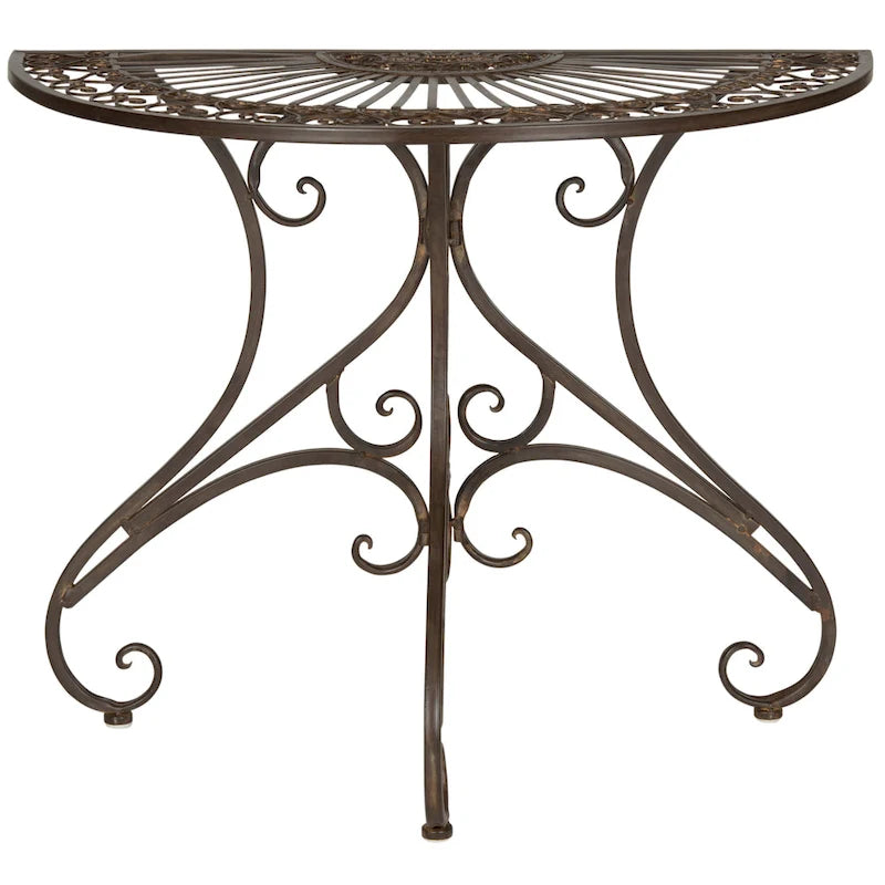 SAFAVIEH Table d'appoint d'extérieur Tatyanna Annalise en fer - 36L x 19P x 29H