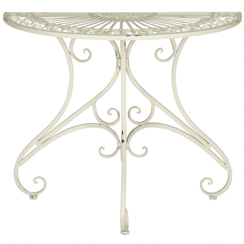 SAFAVIEH Table d'appoint d'extérieur Tatyanna Annalise en fer - 36L x 19P x 29H