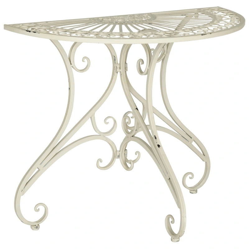 SAFAVIEH Table d'appoint d'extérieur Tatyanna Annalise en fer - 36L x 19P x 29H