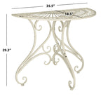 SAFAVIEH Table d'appoint d'extérieur Tatyanna Annalise en fer - 36L x 19P x 29H