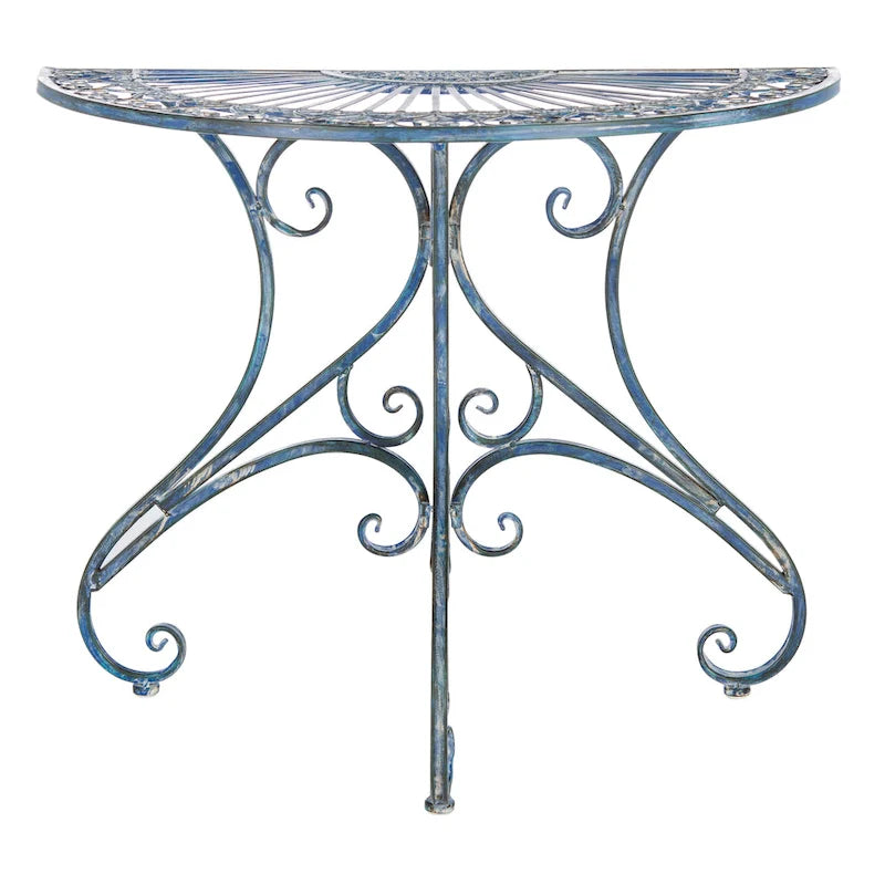 SAFAVIEH Table d'appoint d'extérieur Tatyanna Annalise en fer - 36L x 19P x 29H
