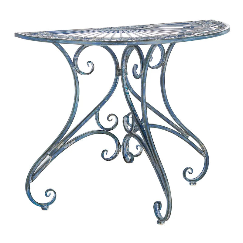 SAFAVIEH Table d'appoint d'extérieur Tatyanna Annalise en fer - 36L x 19P x 29H