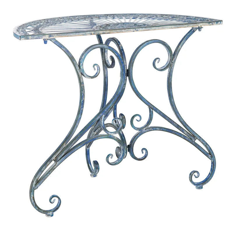 SAFAVIEH Table d'appoint d'extérieur Tatyanna Annalise en fer - 36L x 19P x 29H