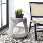 SAFAVIEH Outdoor Geronda Concrete Accent Table - 17.72 W x 17.72 L x 17.72 H - 18Wx18Dx18H