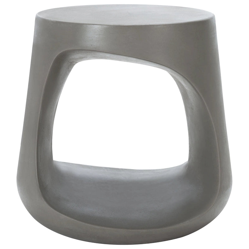 Table d'appoint d'extérieur en béton Geronda SAFAVIEH - 17,72 L x 17,72 P x 17,72 H - 18Lx18Px18H