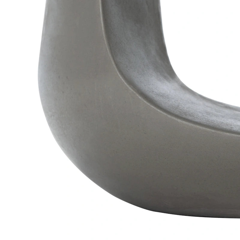 Table d'appoint d'extérieur en béton Geronda SAFAVIEH - 17,72 L x 17,72 P x 17,72 H - 18Lx18Px18H