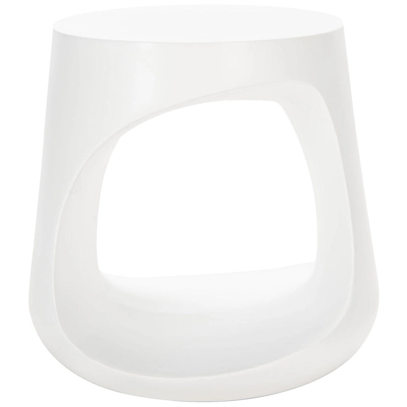 Table d'appoint d'extérieur en béton Geronda SAFAVIEH - 17,72 L x 17,72 P x 17,72 H - 18Lx18Px18H