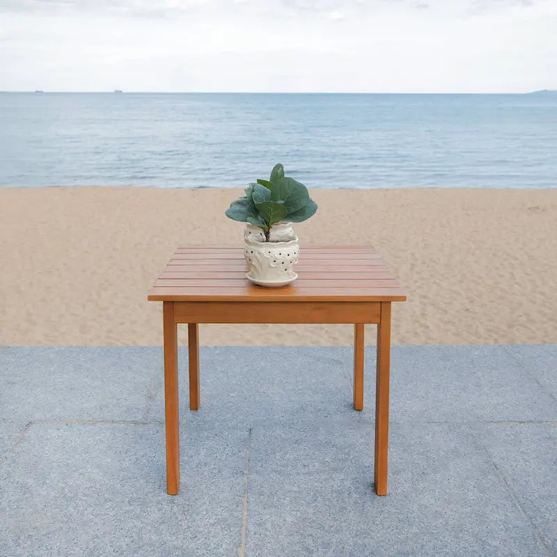 Table pliante d'extérieur Heddine SAFAVIEH - 19Lx19Px16H
