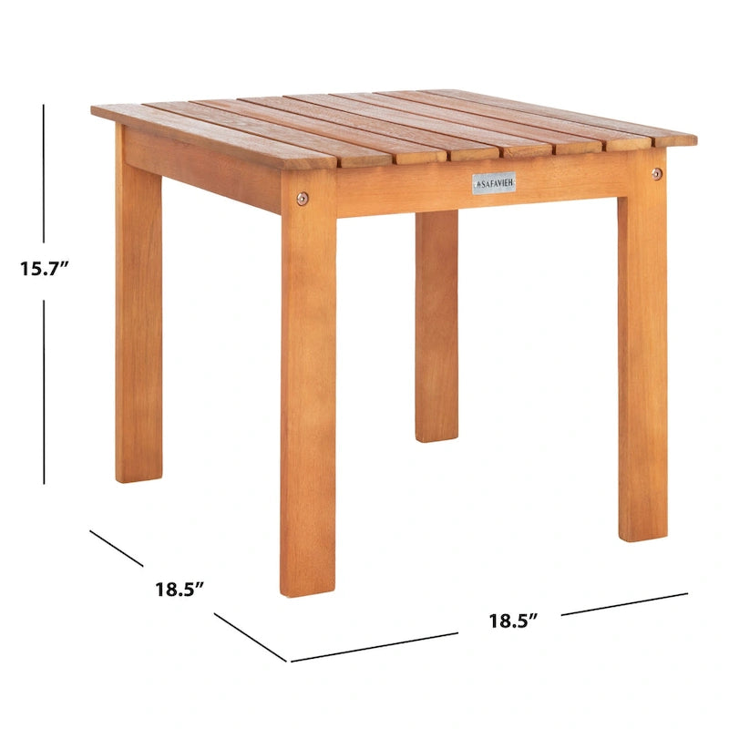 Table pliante d'extérieur Heddine SAFAVIEH - 19Lx19Px16H