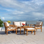 SAFAVIEH Outdoor Unnur Ensemble d'extérieur 6 pièces - 344L x 30P x 28H