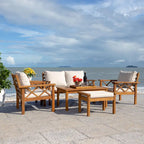 SAFAVIEH Outdoor Unnur Ensemble d'extérieur 6 pièces - 344L x 30P x 28H