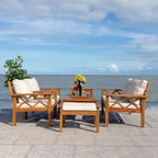SAFAVIEH Outdoor Unnur Ensemble d'extérieur 6 pièces - 344L x 30P x 28H