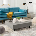 SAFAVIEH Outdoor Llio Modern Concrete Coffee Table - 31.5 W x 31.5 D x 9.8 H - 32Wx32Dx10H
