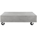 SAFAVIEH Table basse d'extérieur Llio moderne en béton - 31,5 L x 31,5 P x 9,8 H - 32Lx32Px10H