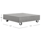 SAFAVIEH Table basse d'extérieur Llio moderne en béton - 31,5 L x 31,5 P x 9,8 H - 32Lx32Px10H