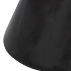 Table d'appoint ronde moderne en béton noir pour l'intérieur/l'extérieur Elektra de SAFAVIEH - 14,9 L x 14,9 P x 17,7 H - 15Wx15Dx18H
