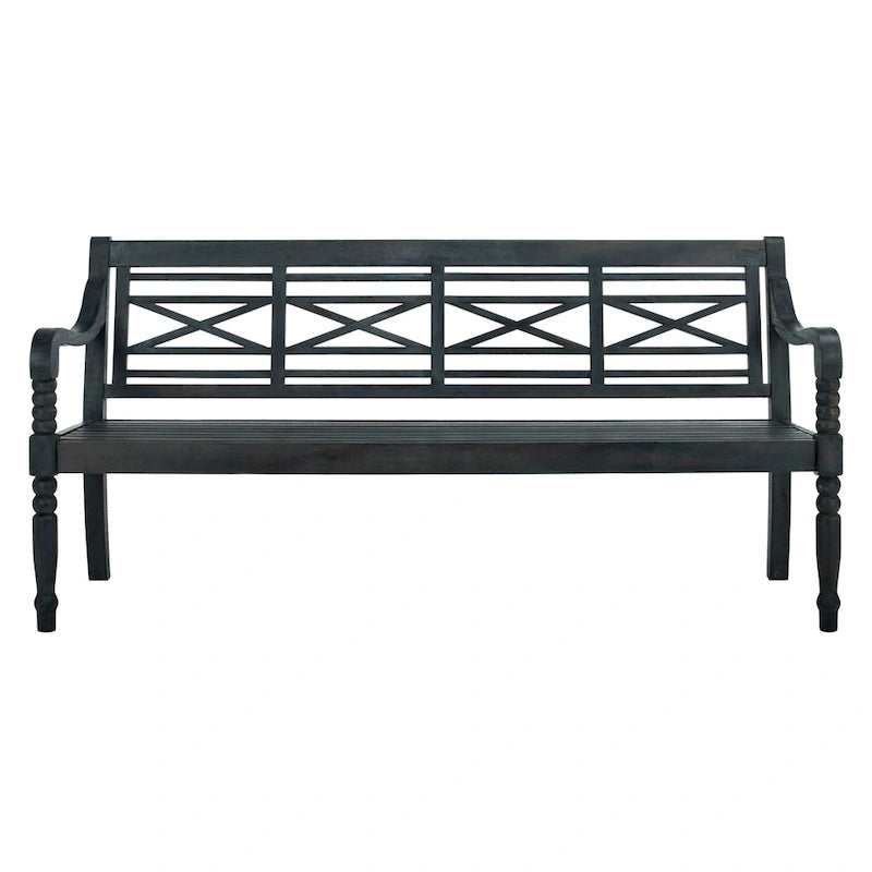 Banc extérieur en bois d'acacia Ruwaydah SAFAVIEH - 70Lx24Px34H