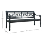 Banc extérieur en bois d'acacia Ruwaydah SAFAVIEH - 70Lx24Px34H