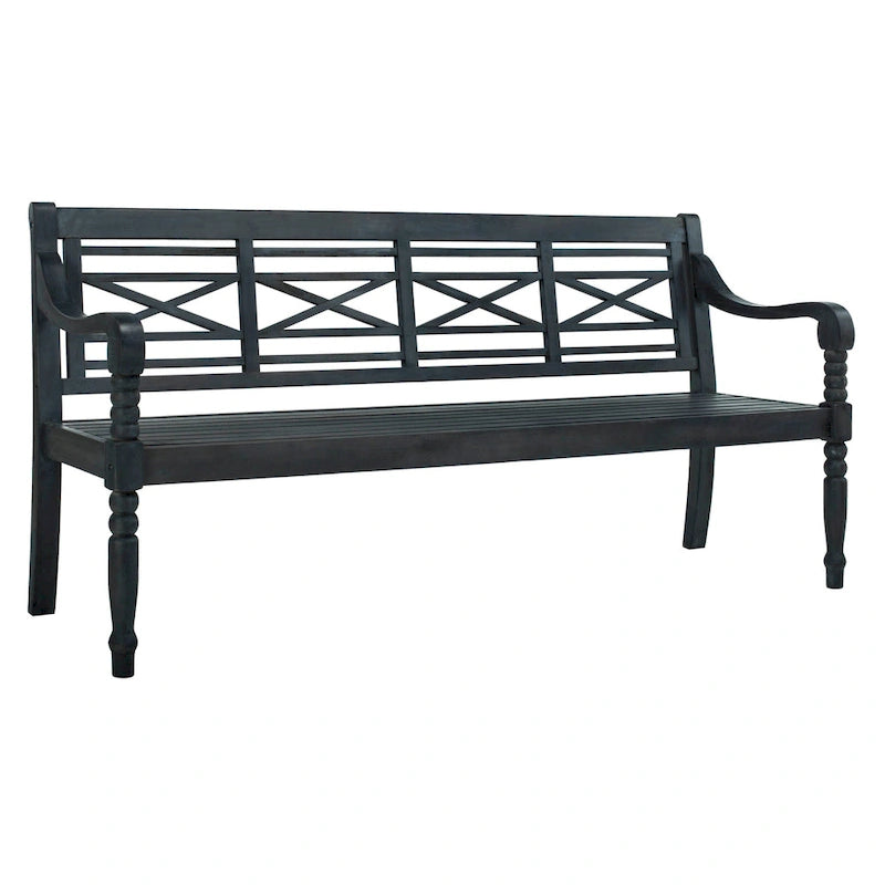 Banc extérieur en bois d'acacia Ruwaydah SAFAVIEH - 70Lx24Px34H