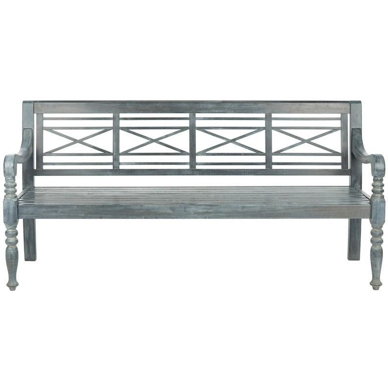 Banc extérieur en bois d'acacia Ruwaydah SAFAVIEH - 70Lx24Px34H