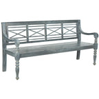 Banc extérieur en bois d'acacia Ruwaydah SAFAVIEH - 70Lx24Px34H