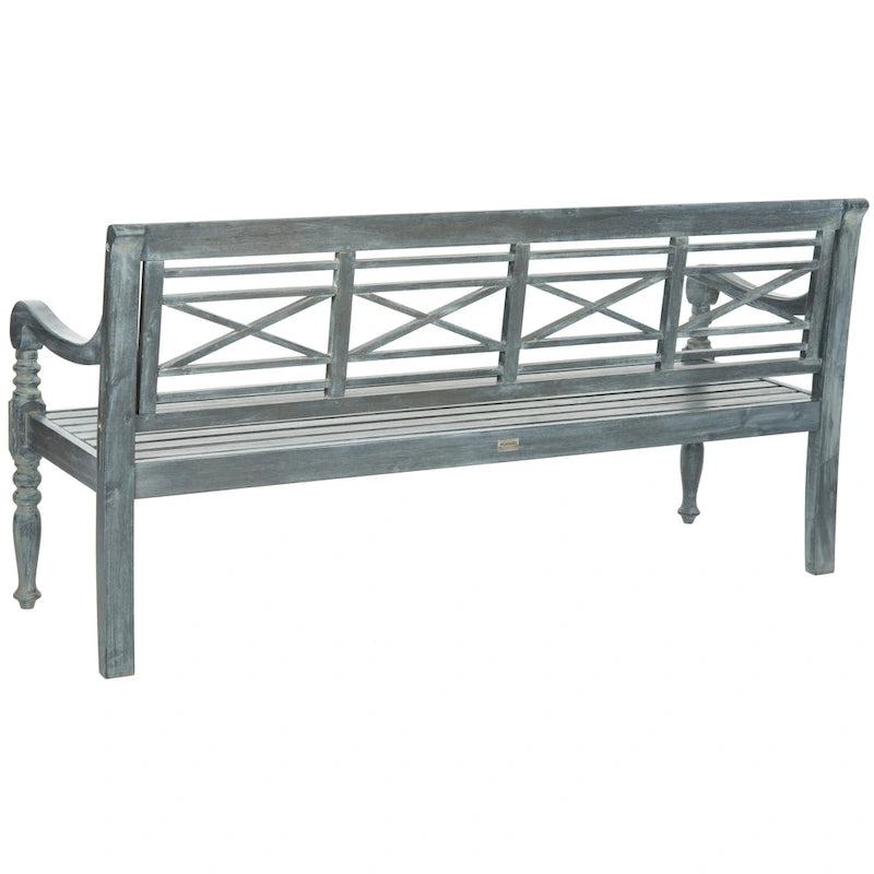 Banc extérieur en bois d'acacia Ruwaydah SAFAVIEH - 70Lx24Px34H