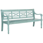 Banc extérieur en bois d'acacia Ruwaydah SAFAVIEH - 70Lx24Px34H