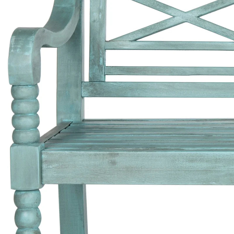 Banc extérieur en bois d'acacia Ruwaydah SAFAVIEH - 70Lx24Px34H