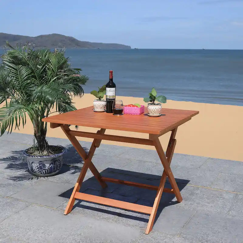 SAFAVIEH Table Pliante d'Extérieur Zvetelina - 35Lx35Px30H