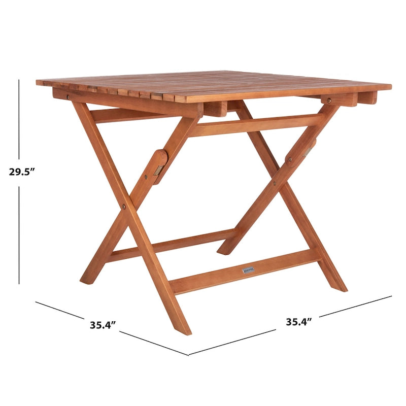 SAFAVIEH Table Pliante d'Extérieur Zvetelina - 35Lx35Px30H