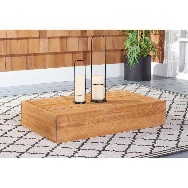 Table basse Clella en teck brésilien SAFAVIEH Couture - 40 po L x 24 po P x 8 po H - 40x24x8H