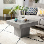 SAFAVIEH Oili Dark Grey Modern Concrete Indoor/ Outdoor Coffee Table - 23.6 x 23.6 x 15.8 - 24Wx24Dx16H