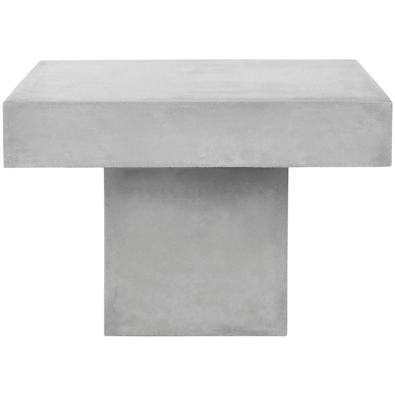 SAFAVIEH Oili Table basse moderne en béton gris foncé pour l'intérieur/extérieur - 23,6 x 23,6 x 15,8 - 24Lx24Px16H