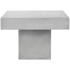 SAFAVIEH Oili Table basse moderne en béton gris foncé pour l'intérieur/extérieur - 23,6 x 23,6 x 15,8 - 24Lx24Px16H