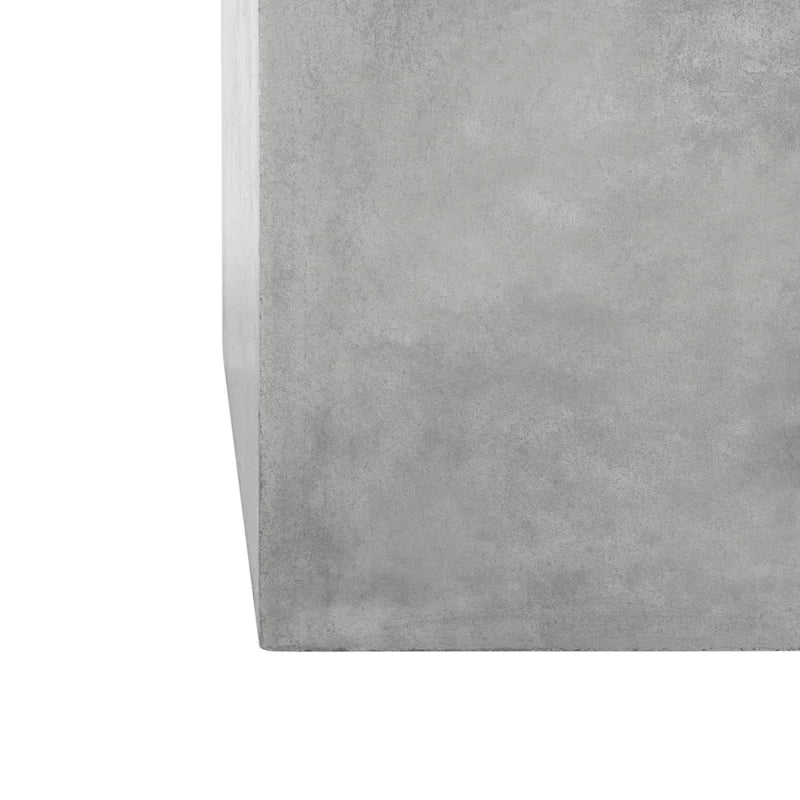 SAFAVIEH Oili Table basse moderne en béton gris foncé pour l'intérieur/extérieur - 23,6 x 23,6 x 15,8 - 24Lx24Px16H