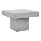 SAFAVIEH Oili Table basse moderne en béton gris foncé pour l'intérieur/extérieur - 23,6 x 23,6 x 15,8 - 24Lx24Px16H