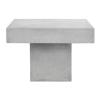 SAFAVIEH Oili Table basse moderne en béton gris foncé pour l'intérieur/extérieur - 23,6 x 23,6 x 15,8 - 24Lx24Px16H