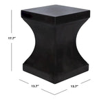 SAFAVIEH Outdoor Selvaggia Table d'appoint d'intérieur/extérieur en béton - 13,7 L x 13,7 l x 17,7 H - 14lx14Px18H