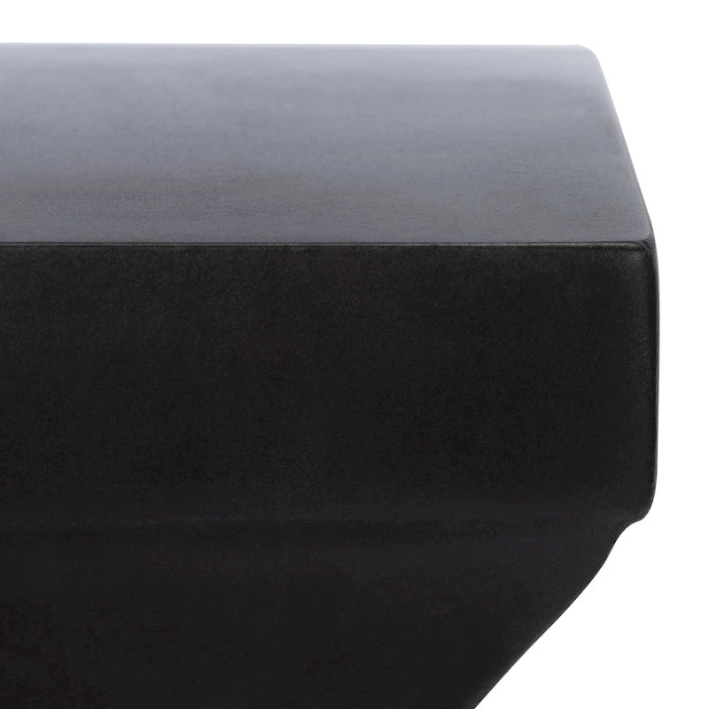 SAFAVIEH Outdoor Selvaggia Table d'appoint d'intérieur/extérieur en béton - 13,7 L x 13,7 l x 17,7 H - 14lx14Px18H
