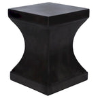 SAFAVIEH Outdoor Selvaggia Table d'appoint d'intérieur/extérieur en béton - 13,7 L x 13,7 l x 17,7 H - 14lx14Px18H
