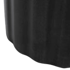 SAFAVIEH Ulya Table d'appoint ronde moderne en béton noir pour intérieur/extérieur - 15,7 l x 15,7 L x 17,7 H - 16Lx16Px18H