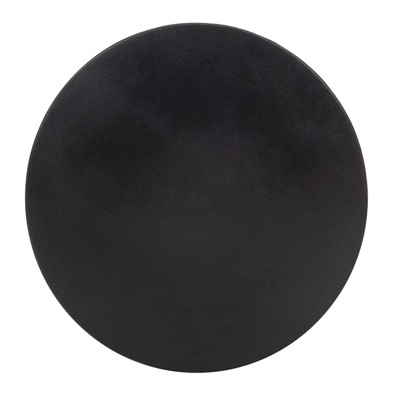 SAFAVIEH Ulya Table d'appoint ronde moderne en béton noir pour intérieur/extérieur - 15,7 l x 15,7 L x 17,7 H - 16Lx16Px18H