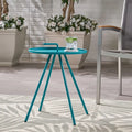 Table d'appoint d'extérieur Vida de 16,5 pouces avec pieds en acier par Christopher Knight Home