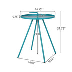 Table d'appoint d'extérieur Vida de 16,5 pouces avec pieds en acier par Christopher Knight Home