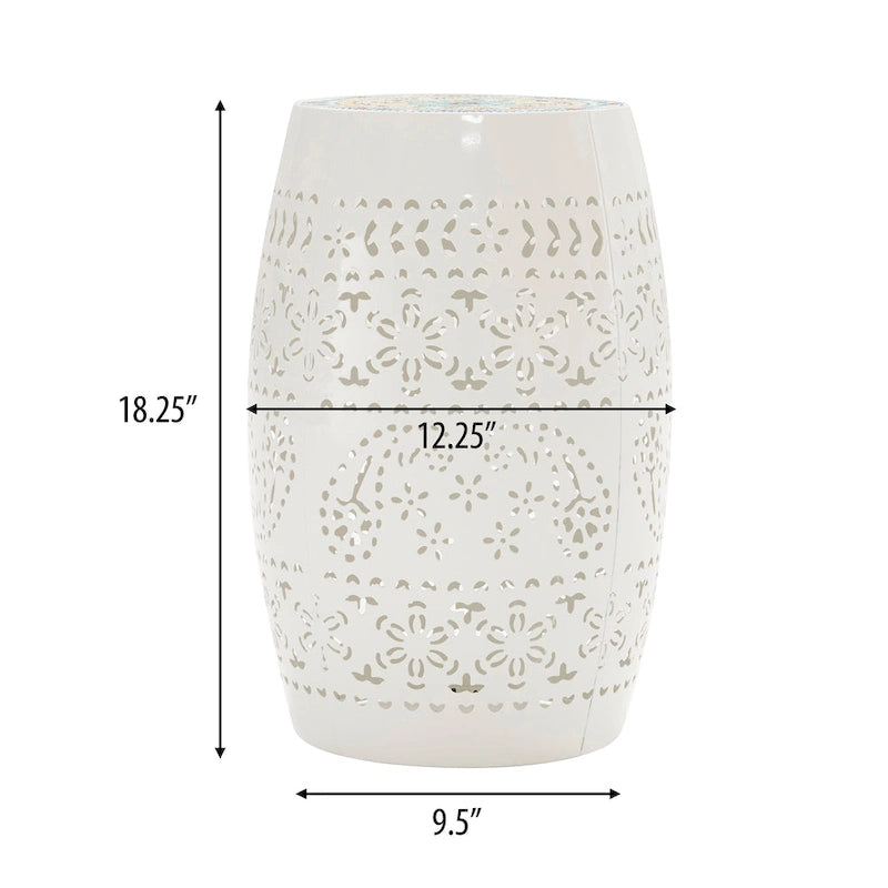 Christopher Knight Home Ruby Table d'appoint en fer ajouré, 30 cm, pour intérieur/extérieur