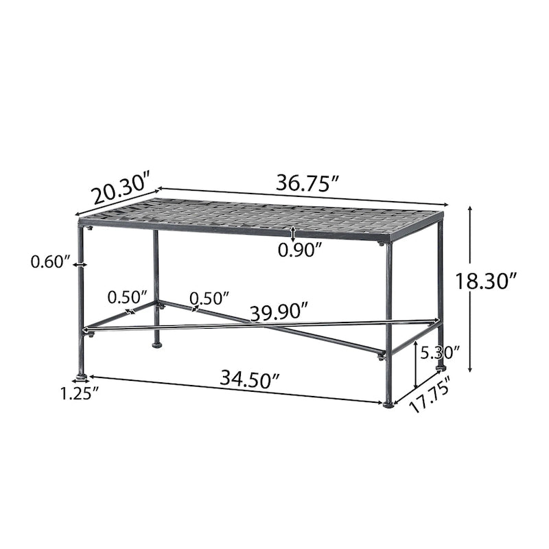 Table basse d'extérieur Petra par Christopher Knight Home