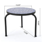 Table d'appoint d'extérieur en céramique de 10 pouces Slate par Christopher Knight Home