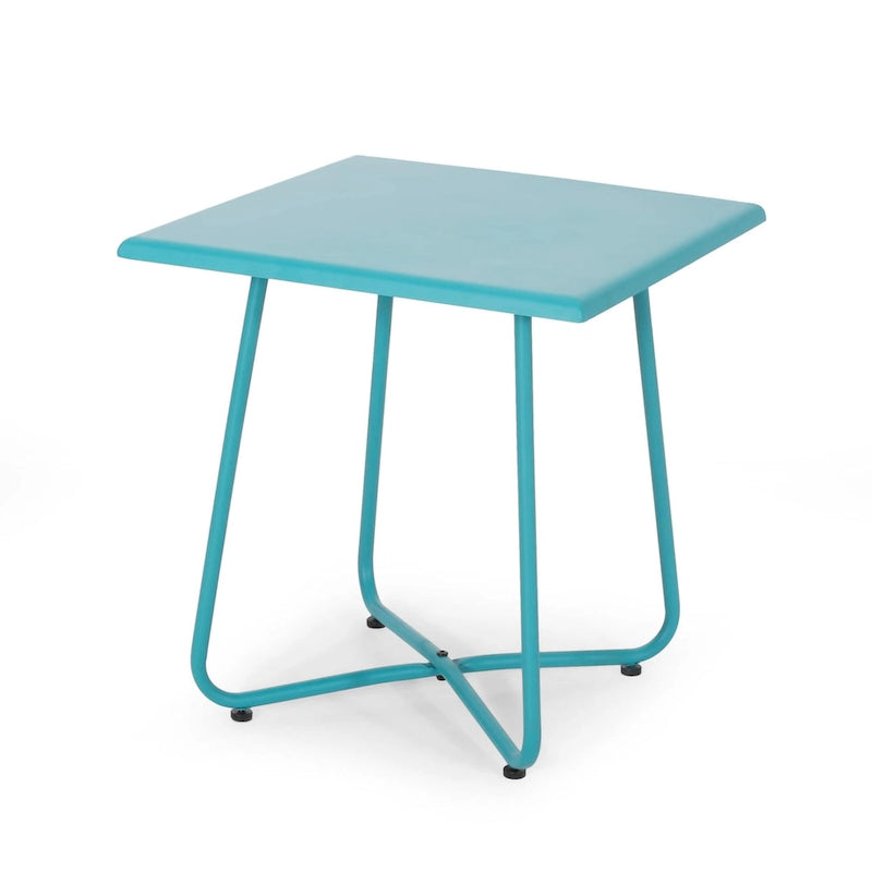 Table d'appoint d'extérieur moderne Alder 18 avec pieds en acier de Christopher Knight Home