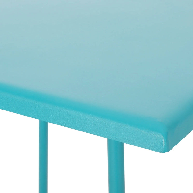 Table d'appoint d'extérieur moderne Alder 18 avec pieds en acier de Christopher Knight Home