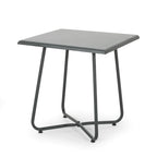 Table d'appoint d'extérieur moderne Alder 18 avec pieds en acier de Christopher Knight Home